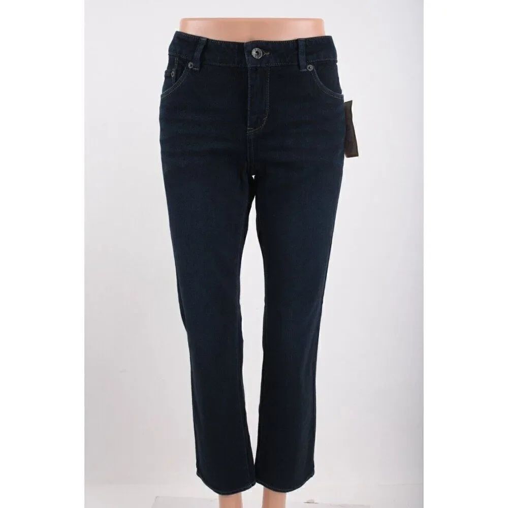 Levi's Girls Jeans Size 14.5 Dark Blue Slim Straight Stretch NWT